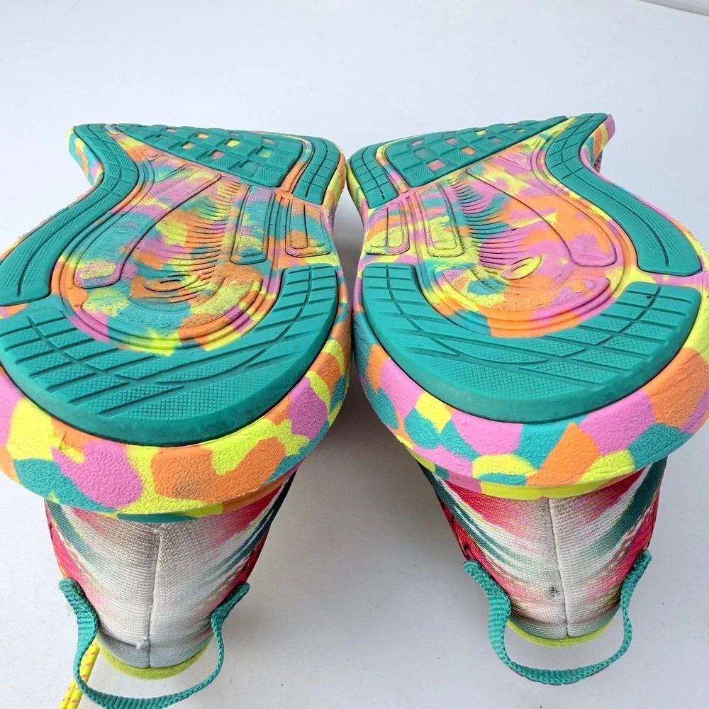 Asics Noosa Tri 13 Womens Running Shoes Neon Pink Yuzu Speed Laces 7.5 - Picture 10 of 13